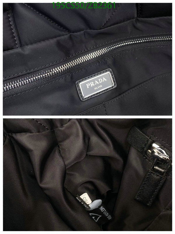 Prada Bag-(Mirror)-Handbag- Code: ZB2361 $: 195USD