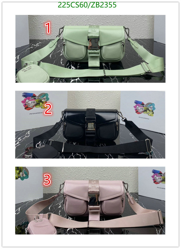 Prada Bag-(Mirror)-Diagonal- Code: ZB2355 $: 225USD