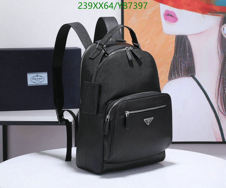 Prada Bag-(Mirror)-Backpack- Code: YB7397 $: 239USD