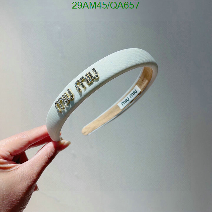 Headband-MIU MIU Code: QA657 $: 29USD