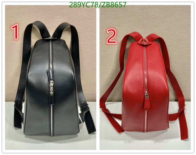 Prada Bag-(Mirror)-Backpack- Code: ZB8657 $: 289USD