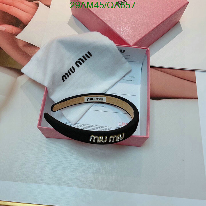 Headband-MIU MIU Code: QA657 $: 29USD