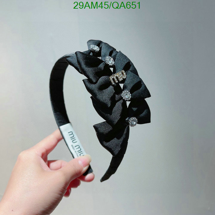 Headband-MIU MIU Code: QA651 $: 29USD