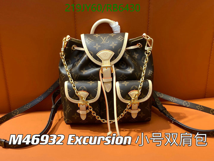 LV Bag-(Mirror)-Backpack- Code: RB6430 $: 219USD