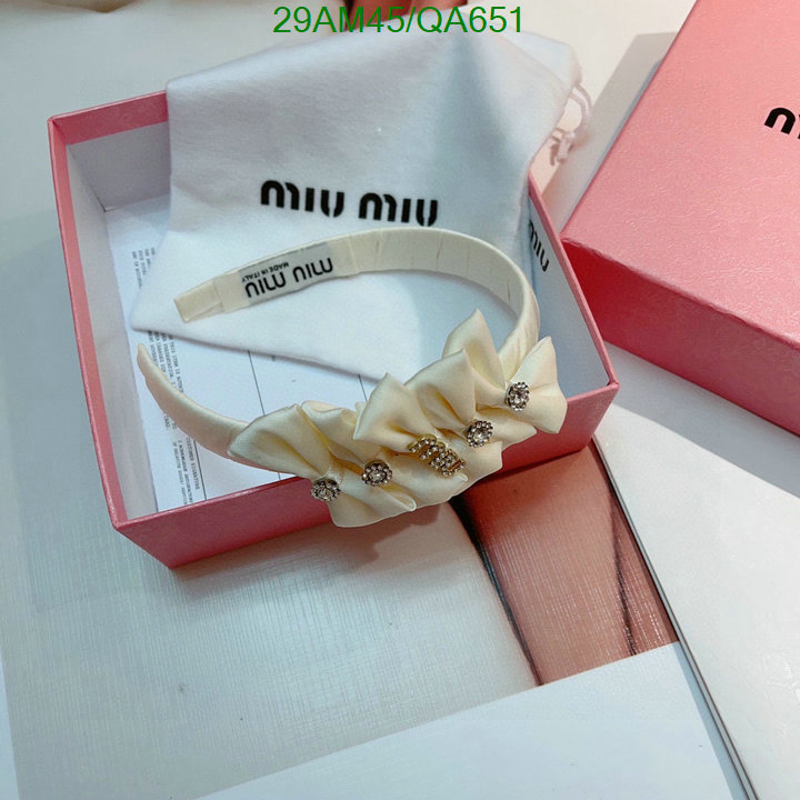 Headband-MIU MIU Code: QA651 $: 29USD