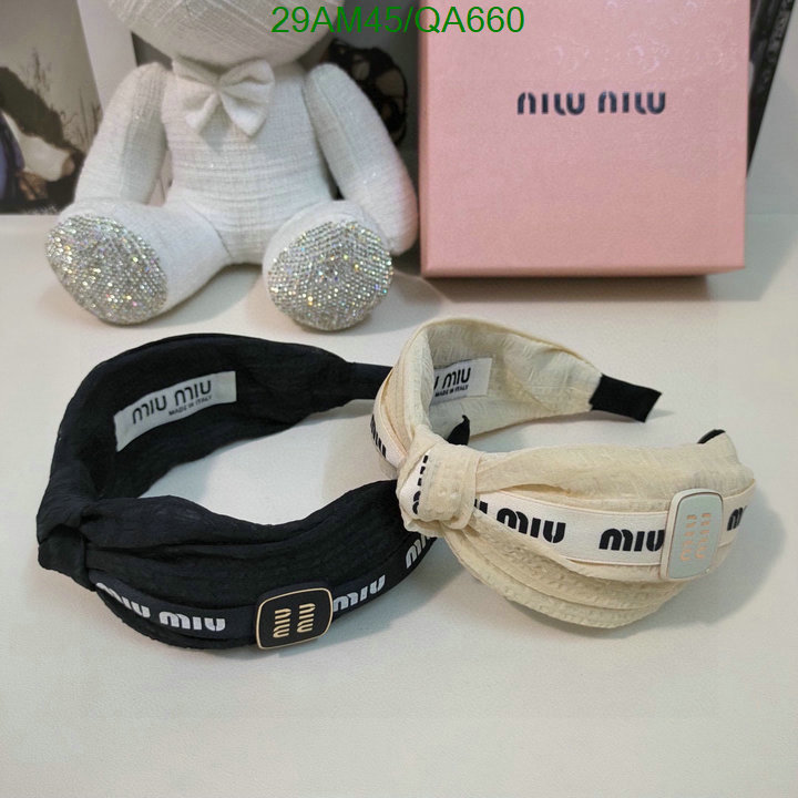 Headband-MIU MIU Code: QA660 $: 29USD