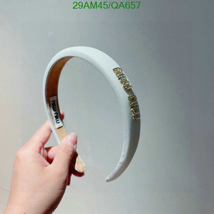 Headband-MIU MIU Code: QA657 $: 29USD