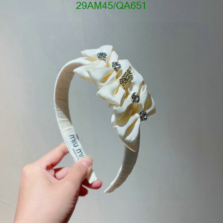 Headband-MIU MIU Code: QA651 $: 29USD