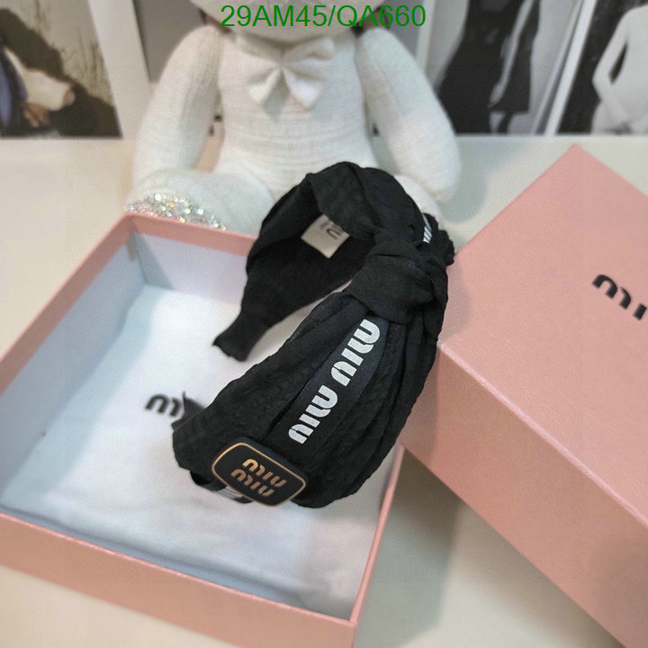 Headband-MIU MIU Code: QA660 $: 29USD