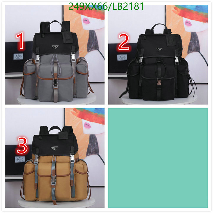 Prada Bag-(Mirror)-Backpack- Code: LB2181 $: 249USD