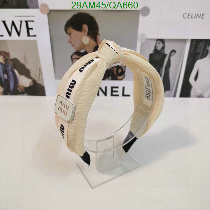 Headband-MIU MIU Code: QA660 $: 29USD