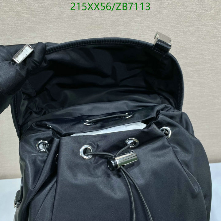 Prada Bag-(Mirror)-Backpack- Code: ZB7113 $: 215USD