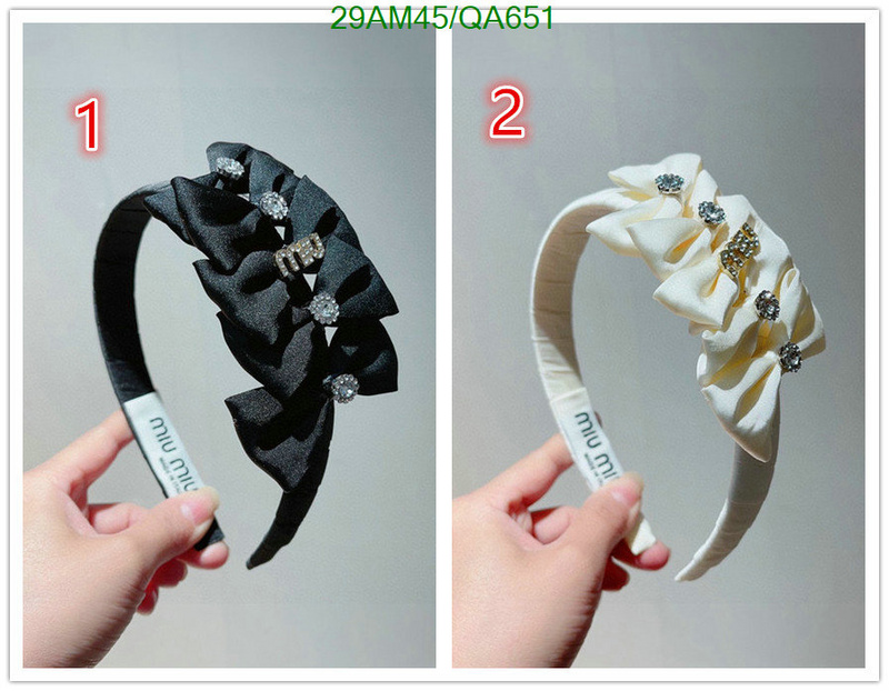 Headband-MIU MIU Code: QA651 $: 29USD