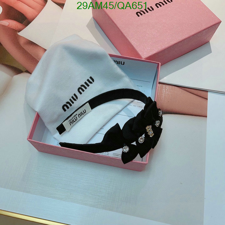 Headband-MIU MIU Code: QA651 $: 29USD