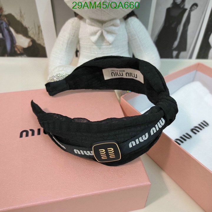 Headband-MIU MIU Code: QA660 $: 29USD