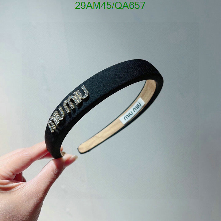 Headband-MIU MIU Code: QA657 $: 29USD