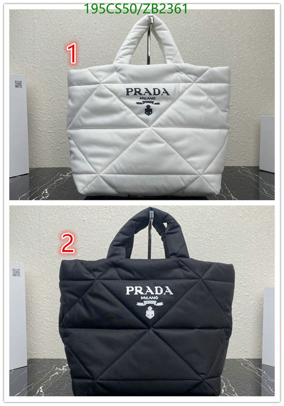 Prada Bag-(Mirror)-Handbag- Code: ZB2361 $: 195USD