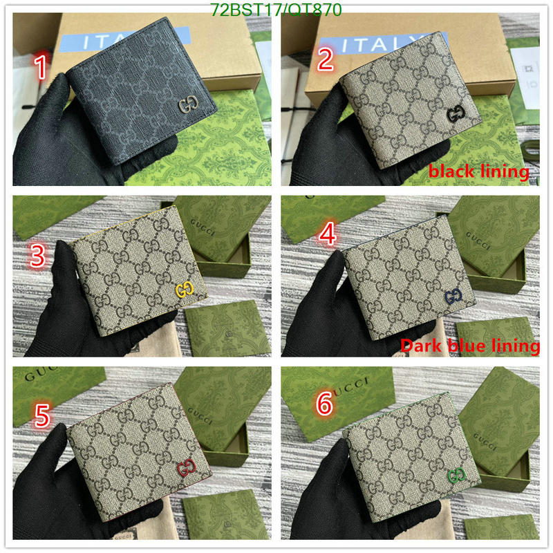 Gucci Bag-(Mirror)-Wallet- Code: QT870 $: 72USD