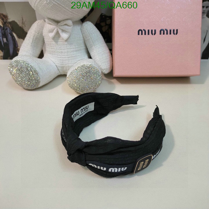 Headband-MIU MIU Code: QA660 $: 29USD