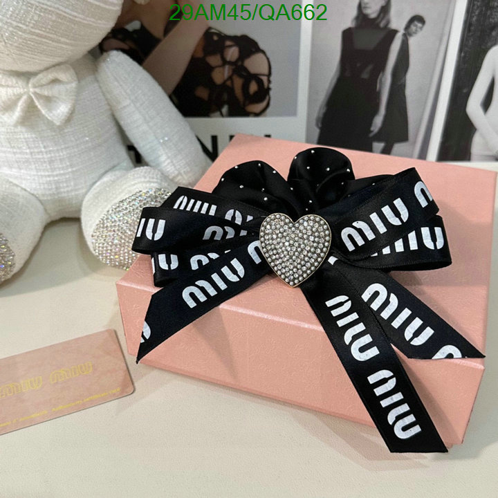 Headband-MIU MIU Code: QA662 $: 29USD