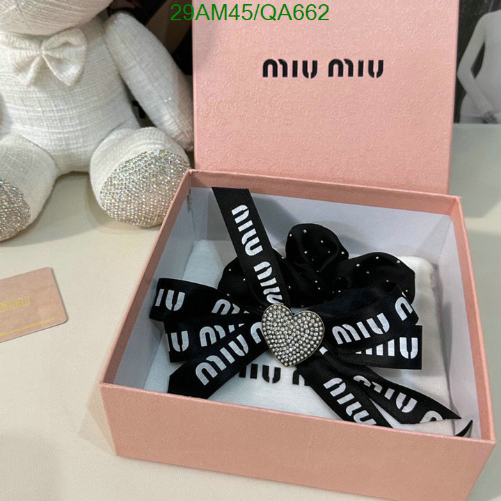 Headband-MIU MIU Code: QA662 $: 29USD