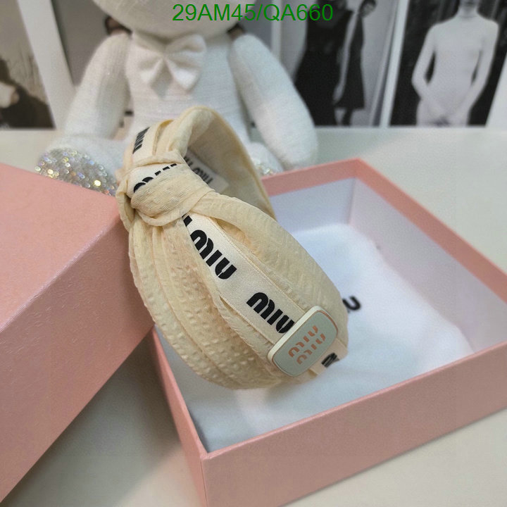 Headband-MIU MIU Code: QA660 $: 29USD