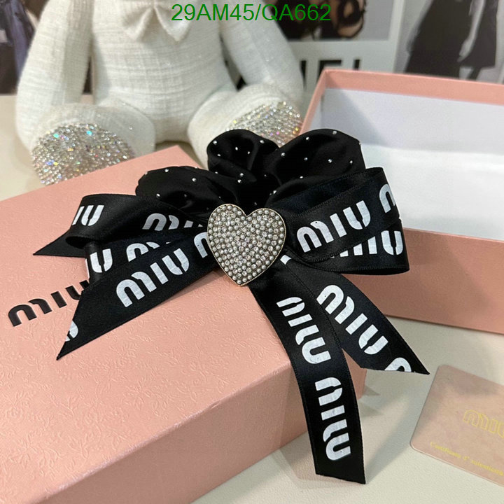 Headband-MIU MIU Code: QA662 $: 29USD