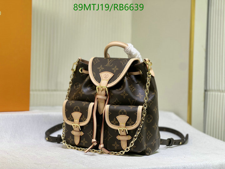 LV Bag-(4A)-Backpack- Code: RB6639 $: 89USD