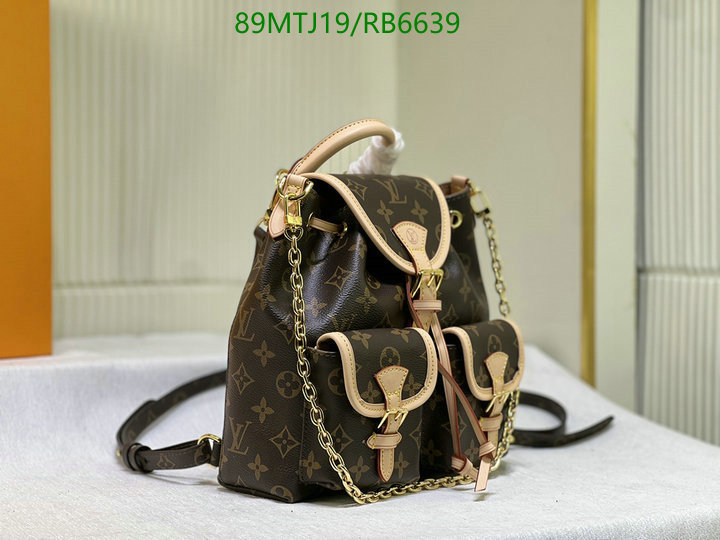 LV Bag-(4A)-Backpack- Code: RB6639 $: 89USD