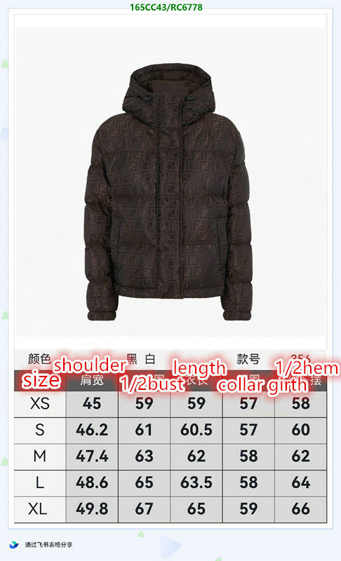 Down jacket Women-Fendi Code: RC6778 $: 165USD