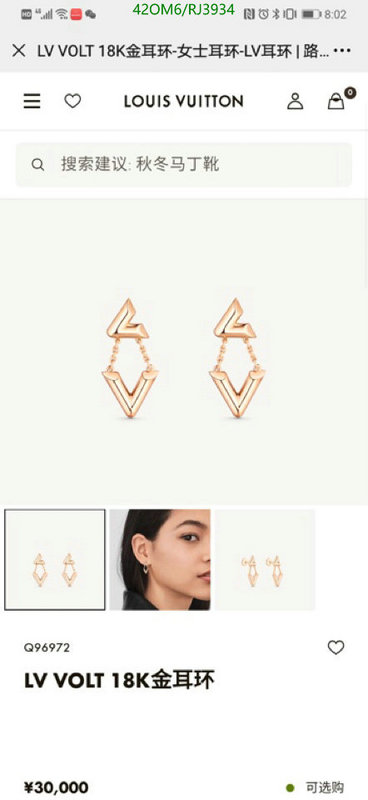 Jewelry-LV Code: RJ3934 $: 42USD