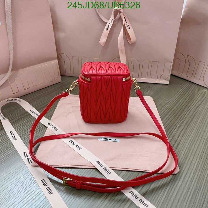 Miu Miu Bag-(Mirror)-Diagonal- Code: UB5326 $: 245USD