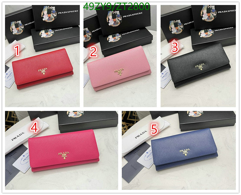 Prada Bag-(4A)-Wallet- Code: ZT2800 $: 49USD