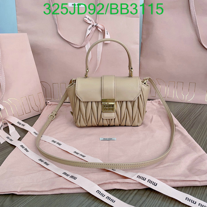 Miu Miu Bag-(Mirror)-Diagonal- Code: BB3115 $: 325USD