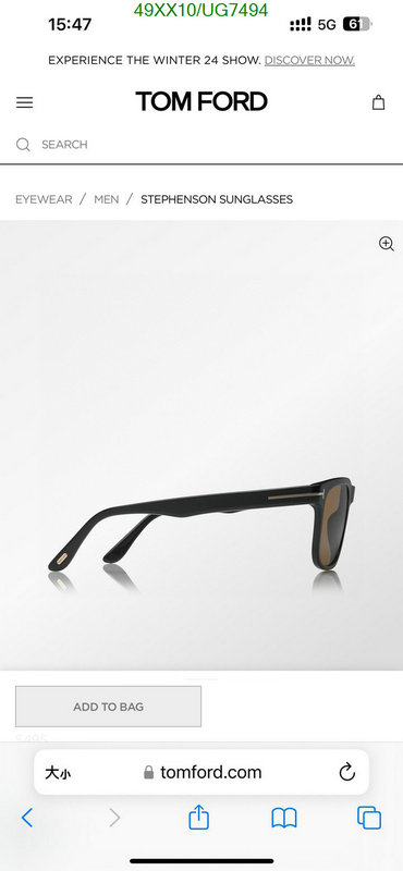 Glasses-Tom Ford Code: UG7494 $: 49USD