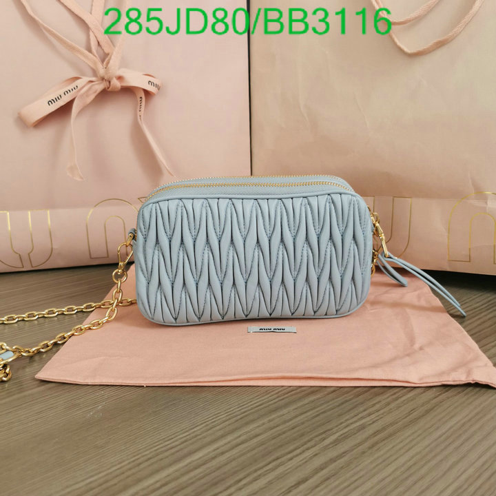 Miu Miu Bag-(Mirror)-Diagonal- Code: BB3116 $: 285USD