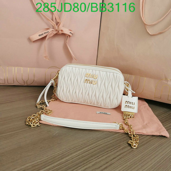 Miu Miu Bag-(Mirror)-Diagonal- Code: BB3116 $: 285USD