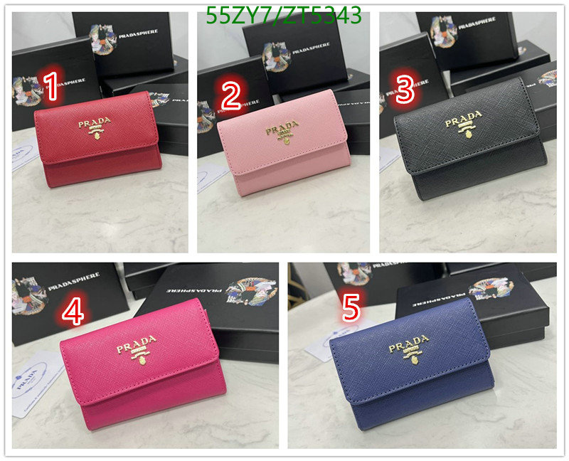 Prada Bag-(4A)-Wallet- Code: ZT5343 $: 55USD