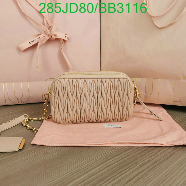 Miu Miu Bag-(Mirror)-Diagonal- Code: BB3116 $: 285USD