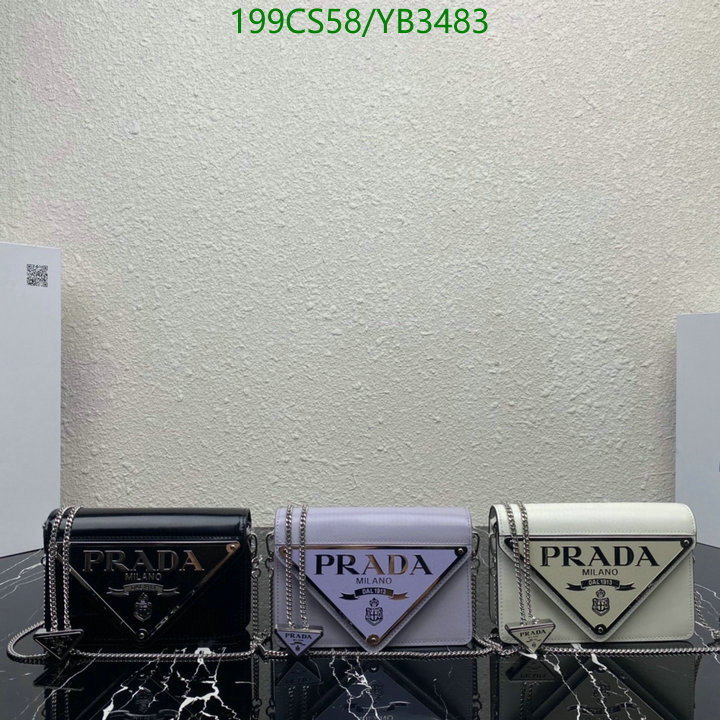 Prada Bag-(Mirror)-Diagonal- Code: YB3483 $: 199USD