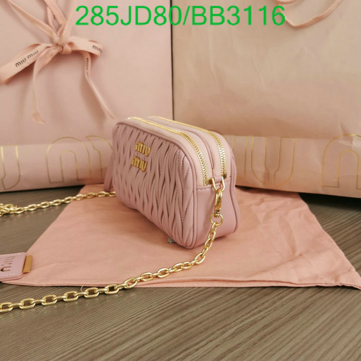 Miu Miu Bag-(Mirror)-Diagonal- Code: BB3116 $: 285USD