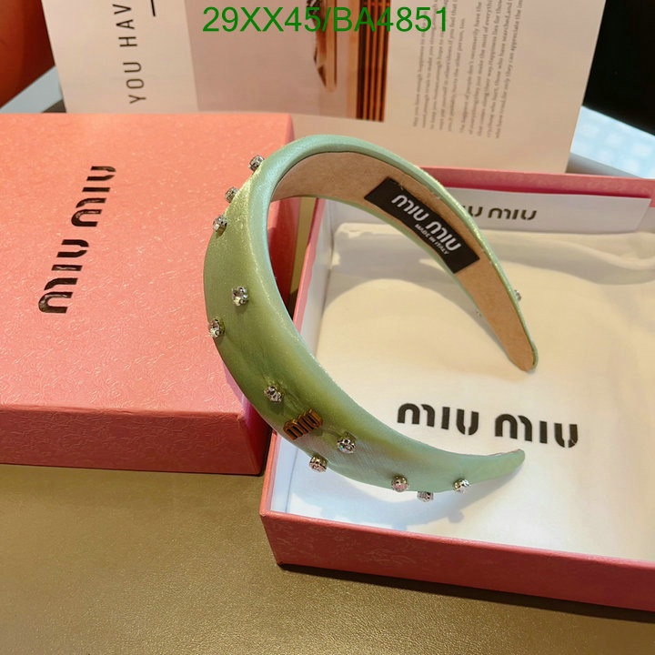 Headband-MIU MIU Code: BA4851 $: 29USD