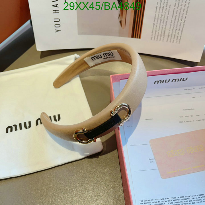 Headband-MIU MIU Code: BA4849 $: 29USD