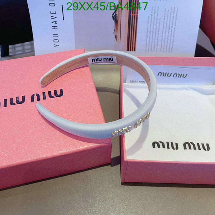 Headband-MIU MIU Code: BA4847 $: 29USD