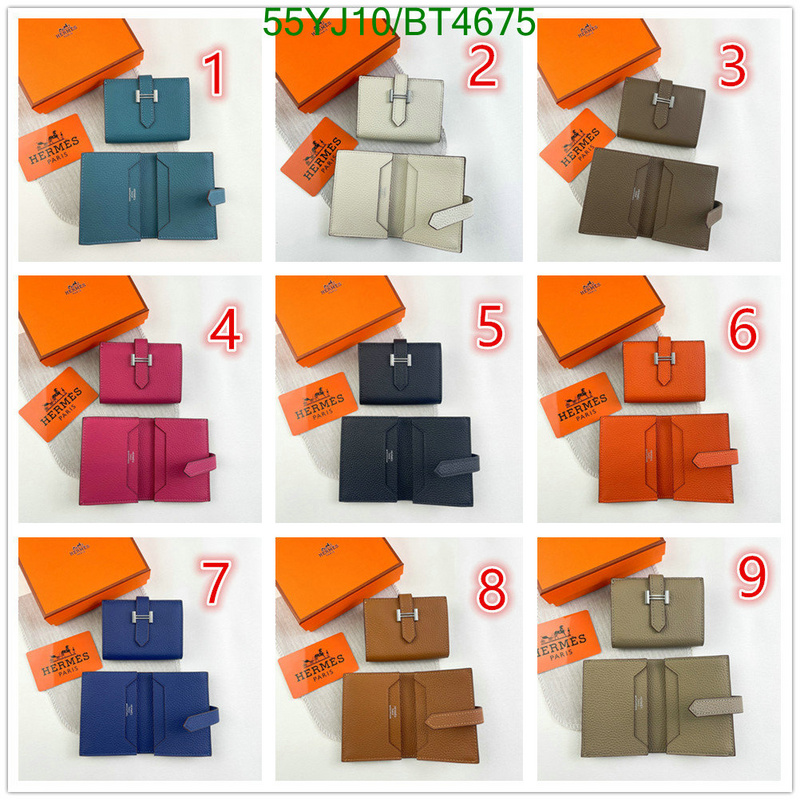 Hermes Bag-(4A)-Wallet- Code: BT4675 $: 55USD
