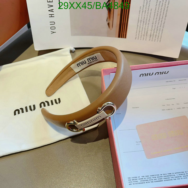 Headband-MIU MIU Code: BA4849 $: 29USD