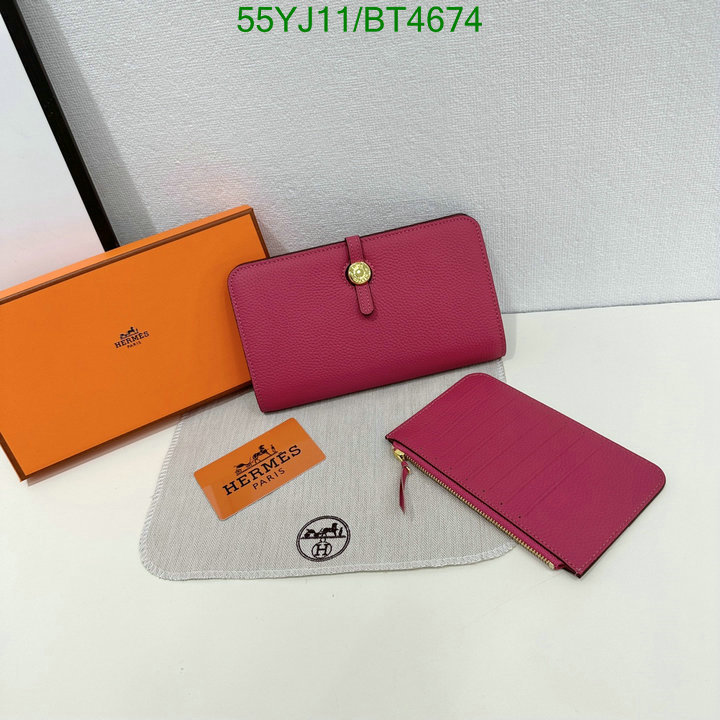 Hermes Bag-(4A)-Wallet- Code: BT4674 $: 55USD