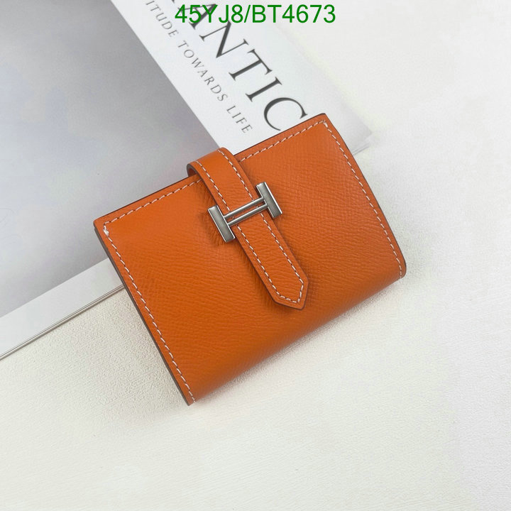 Hermes Bag-(4A)-Wallet- Code: BT4673 $: 45USD
