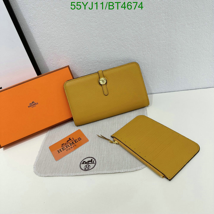 Hermes Bag-(4A)-Wallet- Code: BT4674 $: 55USD