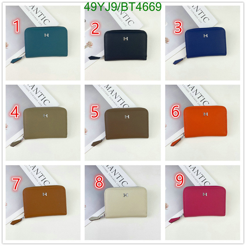 Hermes Bag-(4A)-Wallet- Code: BT4669 $: 49USD